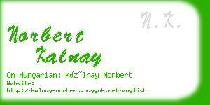 norbert kalnay business card